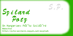 szilard potz business card